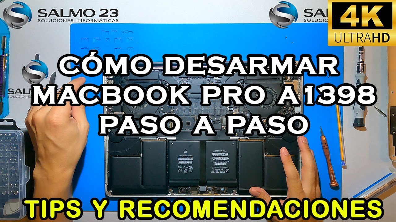 C&oacute;mo desarmar Macbook Pro A1398 en 4K | Paso a Paso para dar Mantenimiento y Cambio de Piezas