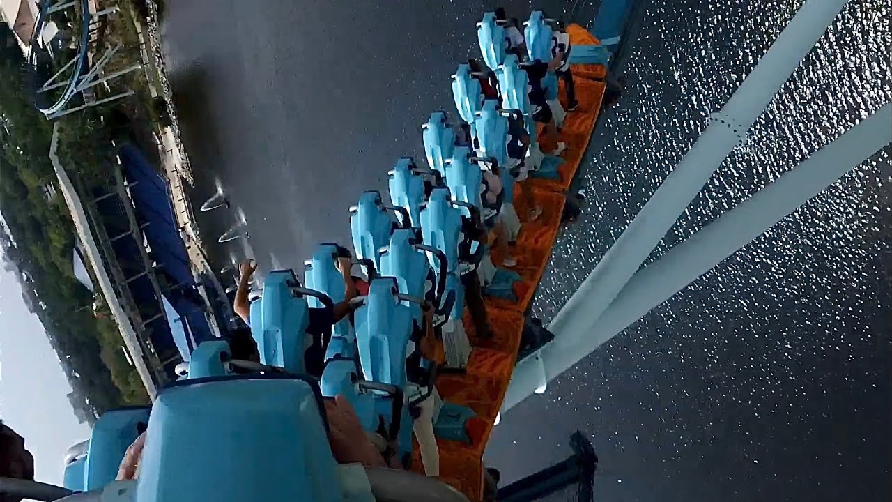 Pipeline the Surf Coaster Back Seat POV 2025 FULL HD SeaWorld Orlando