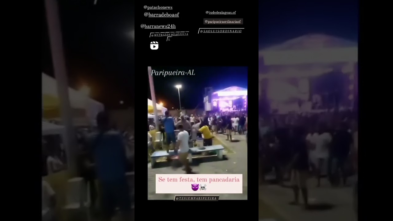Briga generalizada na tradicional festa de Santo Amaro em Paripueira AL