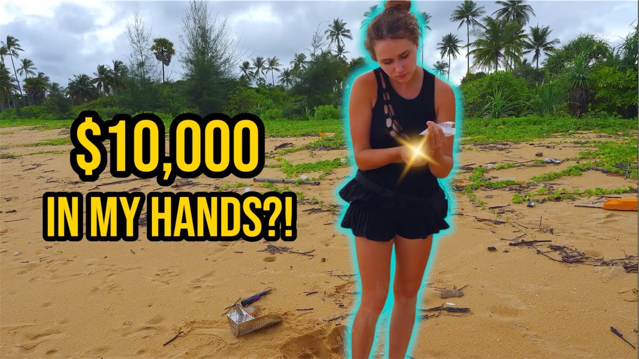 Am I Really Holding $10,000 in My Hands?! 😱💰 Subscribe ❤️ #beachfinds#treasuresearch #metaldetecting