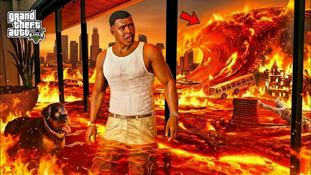 FRANKLIN SURVIVED BIGGEST LAVA TSUNAMI IN LOS SANTOS IN GTA 5! | GTA 5 TAMIL