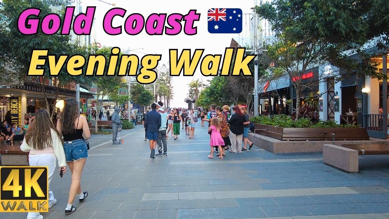 Evening Stroll in Surfers Paradise 🌴 Gold Coast -Australia 🇦🇺