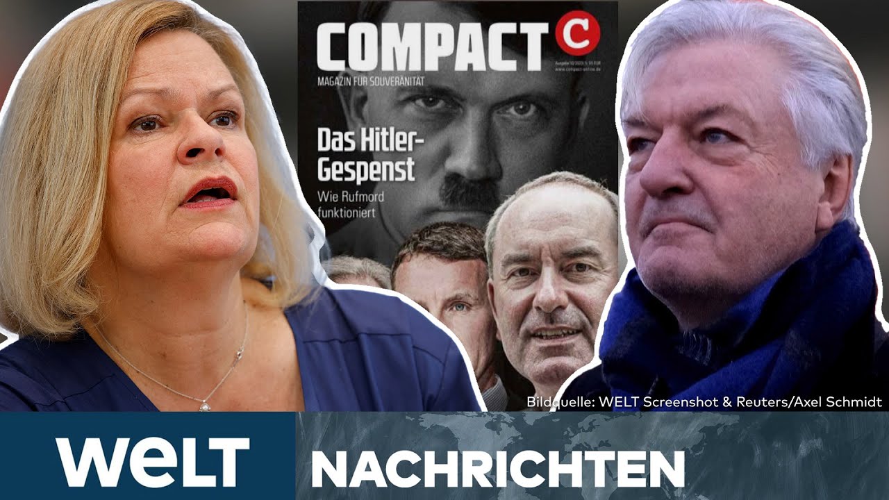 COMPACT-VERBOT: Schlag gegen Recht Hetze? Kritiker sehen Einschränkung der Meinungsfreiheit | STREAM