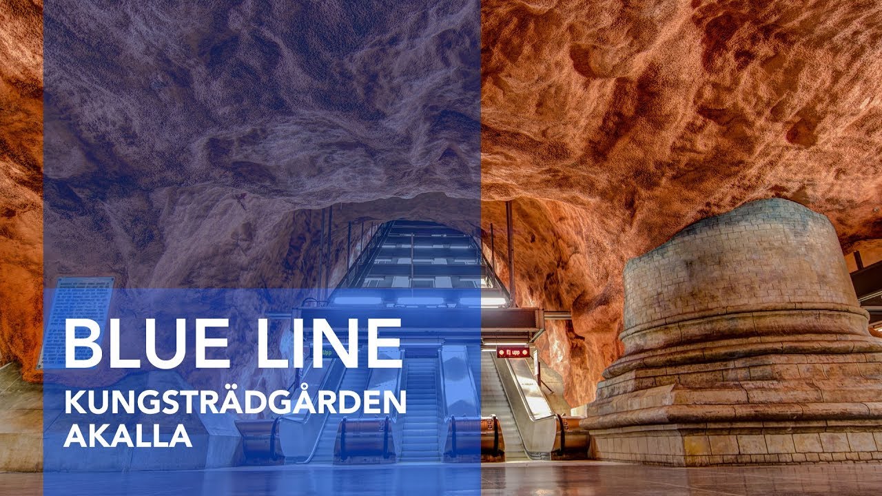 Stockholm Subway Blue Line: Kungsträdgården - Akalla / REAL TIME