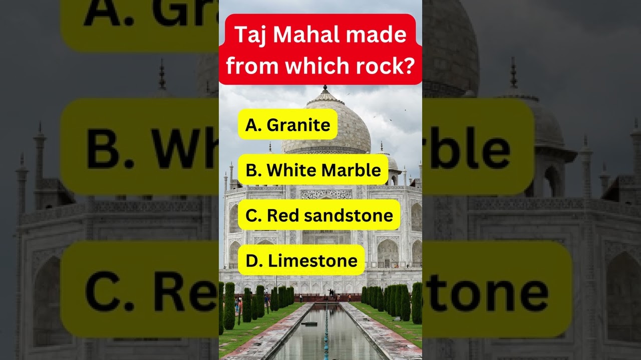 Taj Mahal made from which rock | tajmahal kis pathar se banaa hai | #tajmahal #shorts