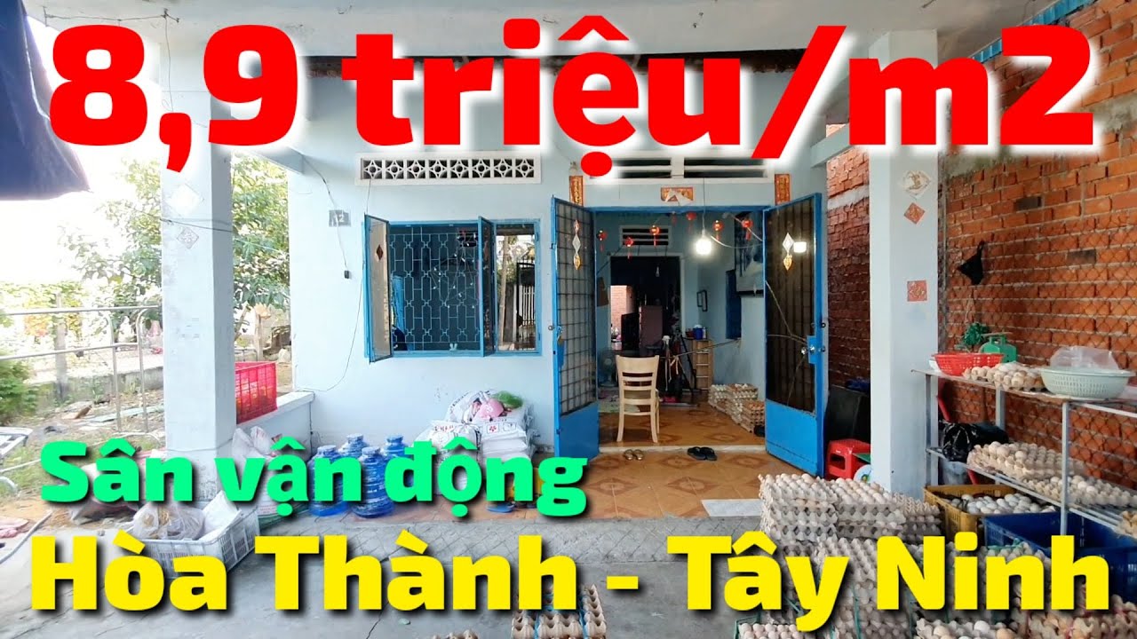 Bán đất có nhà ngay SVĐ Hòa Thành mặt tiền đường nhựa nở hậu gần Chợ Long Hoa Tòa Thánh Tây Ninh