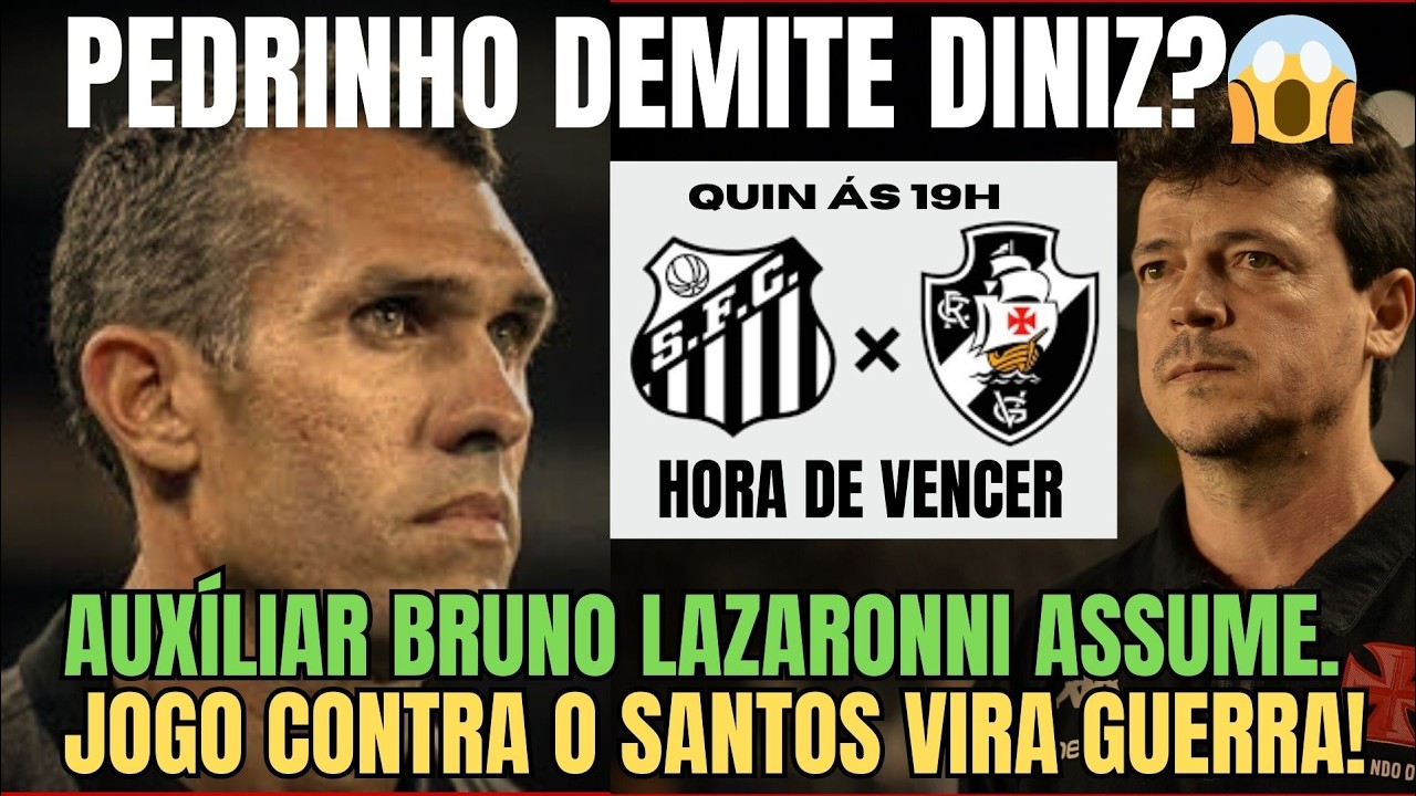 BRUNO LAZARONI ASSUMI VASCO | QUINTA NA VILA BELMIRO VAI SER DECISÃO | SANTOS ELIMINADO DO PAULISTÃO