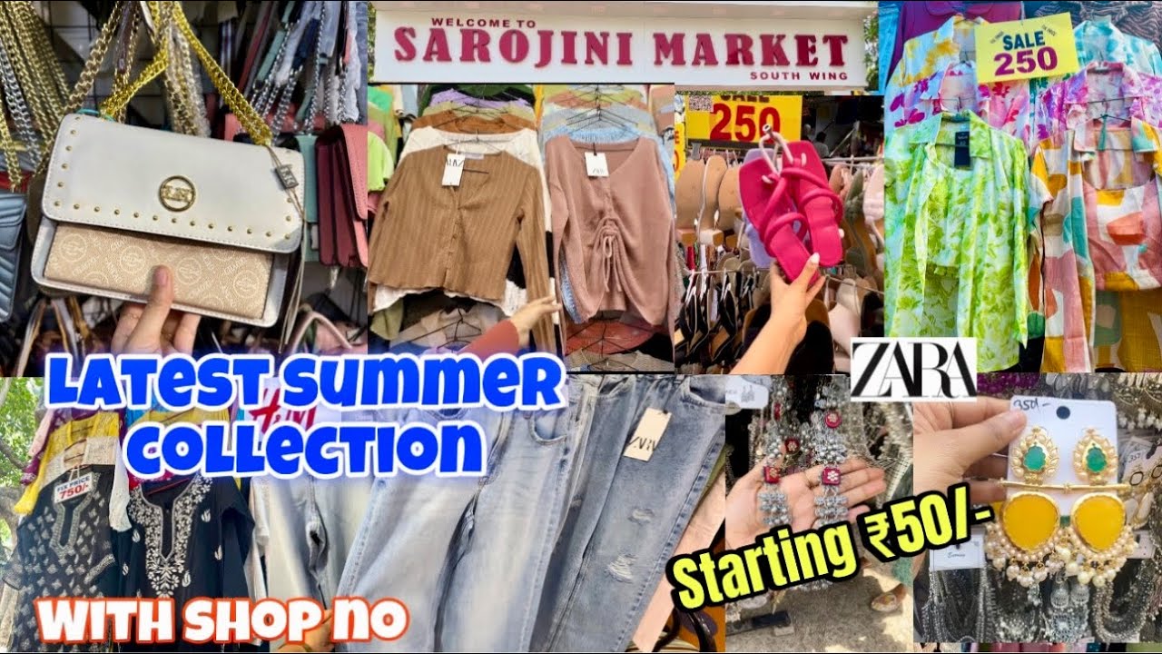 Sarojini Nagar Market Delhi || latest summer collection 2024  with shop number 😍 starting ₹50/-