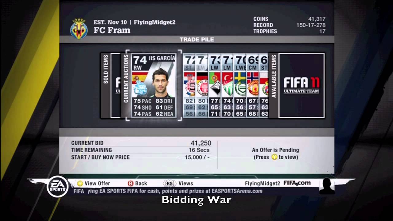 FIFA 11 UT - BEST SILVER PACK EVER + BIDDING WAR!!!!!!