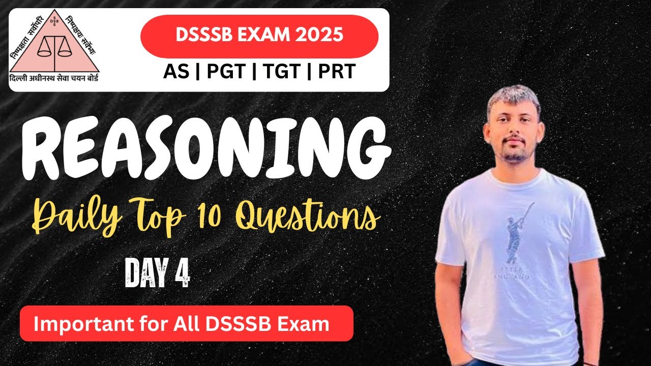 DSSSB Reasoning Based on TCS New Pattern🔥| DDA | AS | #reasoning #maths #delhipoliceexam #tcs #ssc