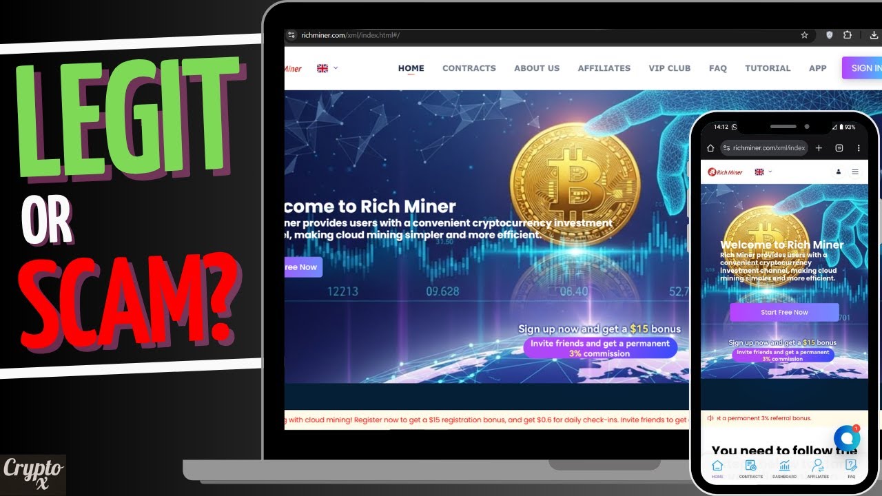 💰 Is Rich Miner Legit or Scam Cloud Mining Website? 100% Honest Review on Rich Miner