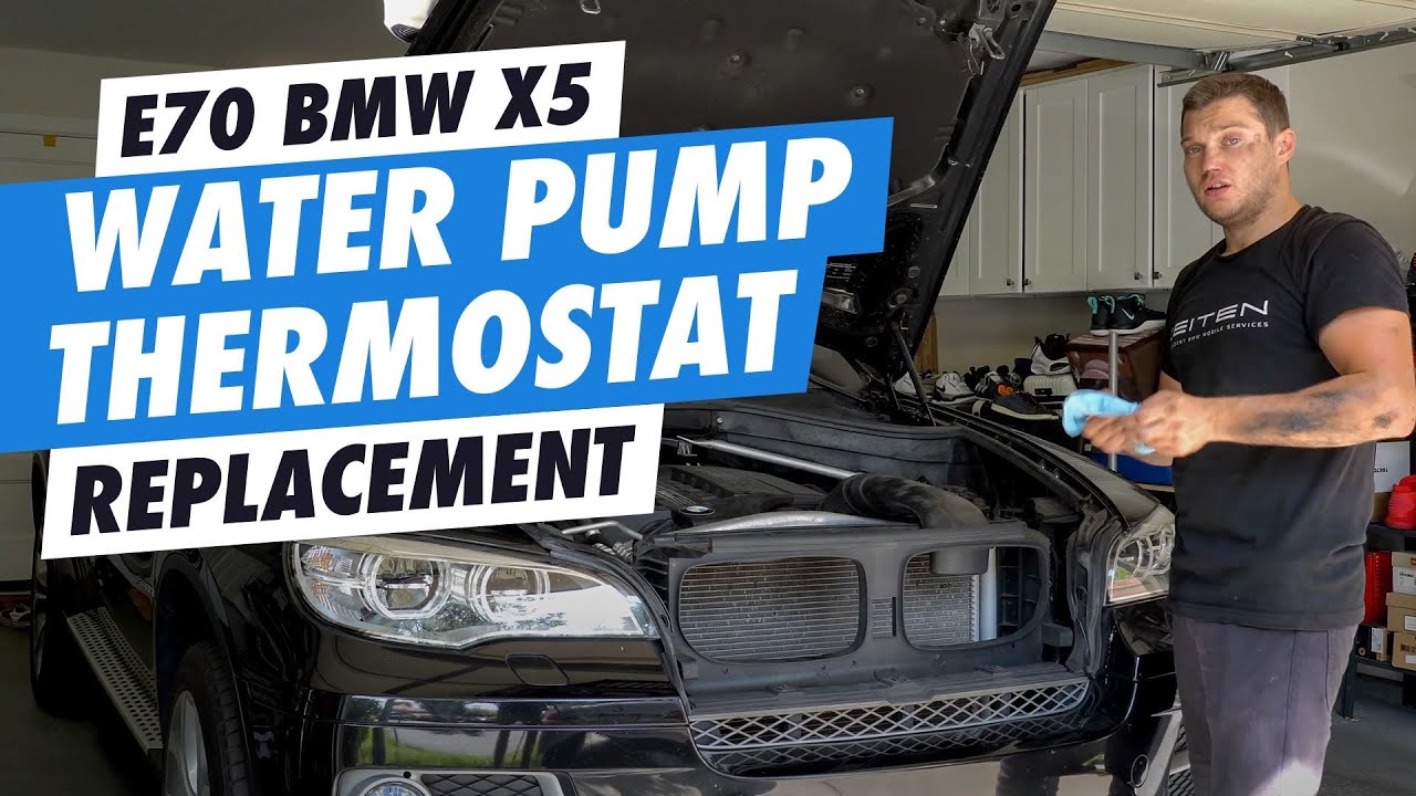 Замена термостата водяного насоса BMW X5 E70 XDrive35i своими руками
