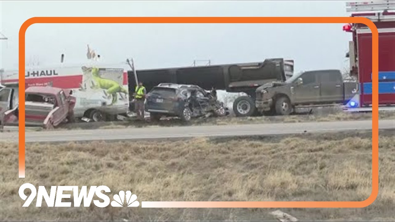 4 killed in multi-vehicle crash on I-25