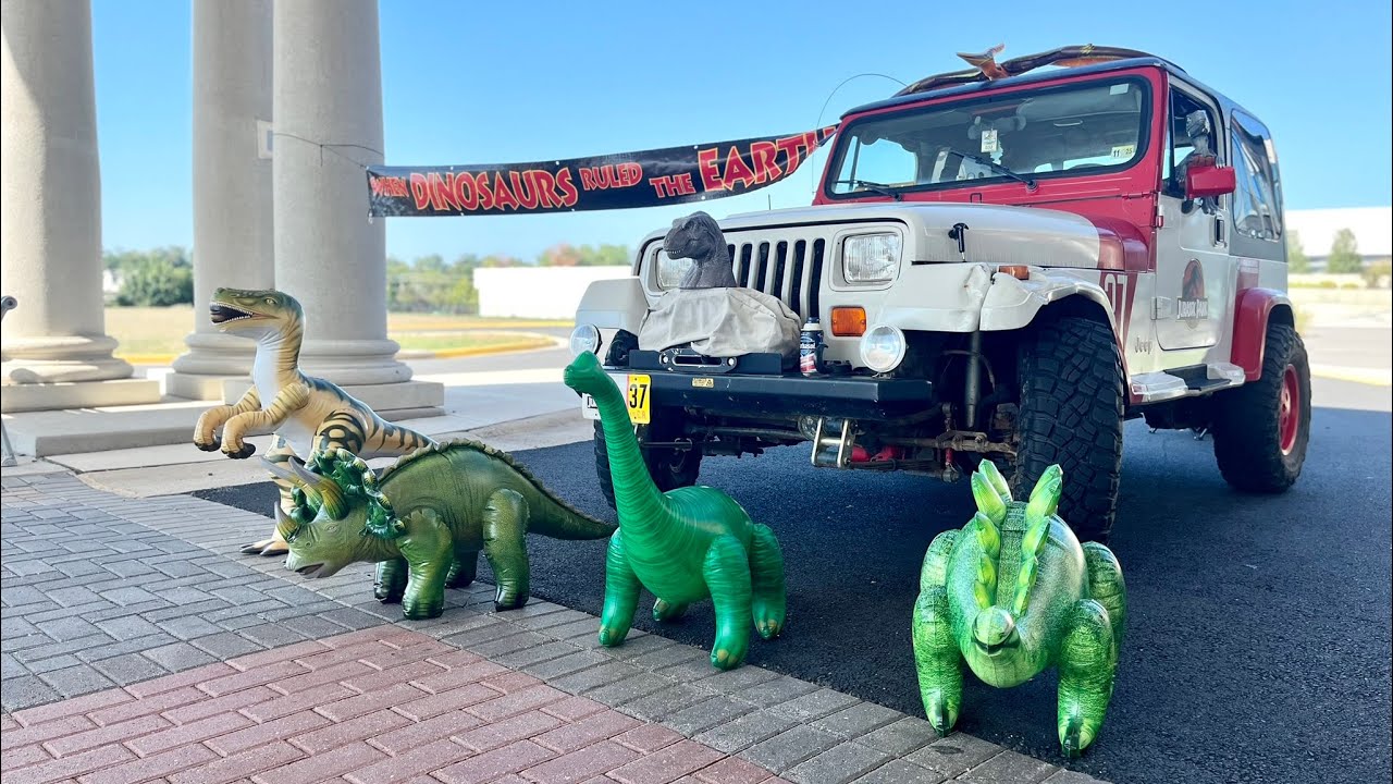 Inflatable Dinosaur review (Jet Creations) for Jurassic Park parties