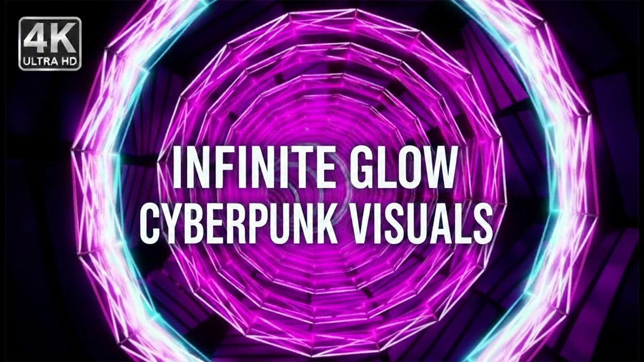 ✔️ Free VJ LOOPS 4k ✩ Neon Tunnel pink and blue ✩ Background Video