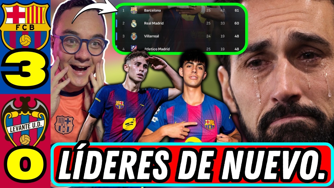 LLOROS EN MADRID 😭🔥 El BARÇA GOLEA AL LEVANTE y RECUPERA EL LIDERATO de LaLiga | 3–0