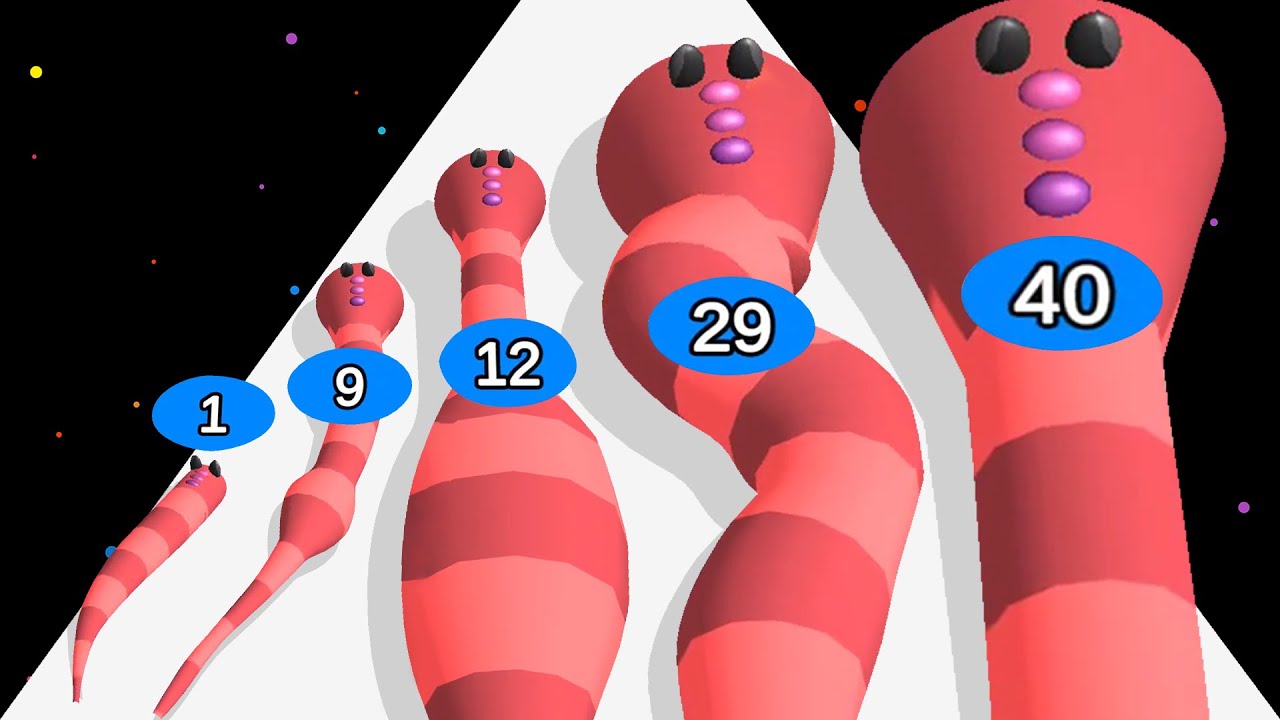 WORM RACE BOSS FIGHT /&infin; Epic Race Gameplay Android iOS &bull; Satisfying ASMR Mobile Games