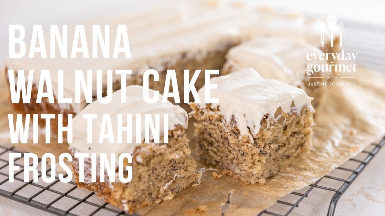 Banana Walnut Cake with Tahini Frosting | EG13 Ep82