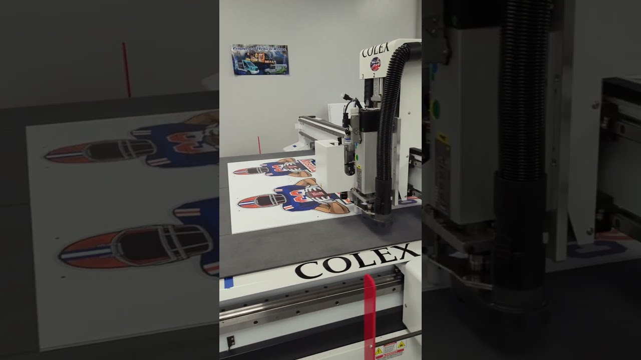 Colex SharpCut Flatbed cutting out yard signs