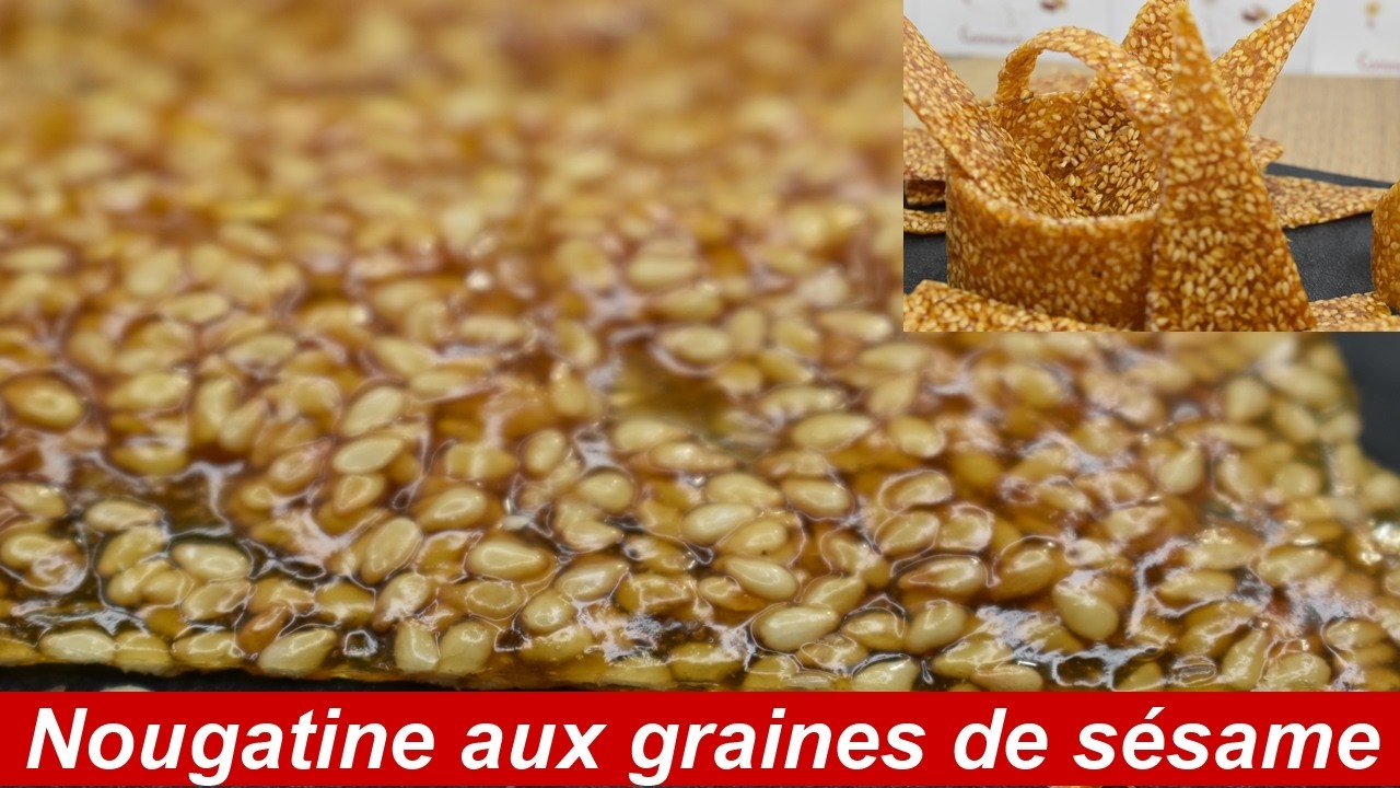 Nougatine aux graines de sésames - nougatine maison, facile, délicieuse - Un régal à PARTAGER!