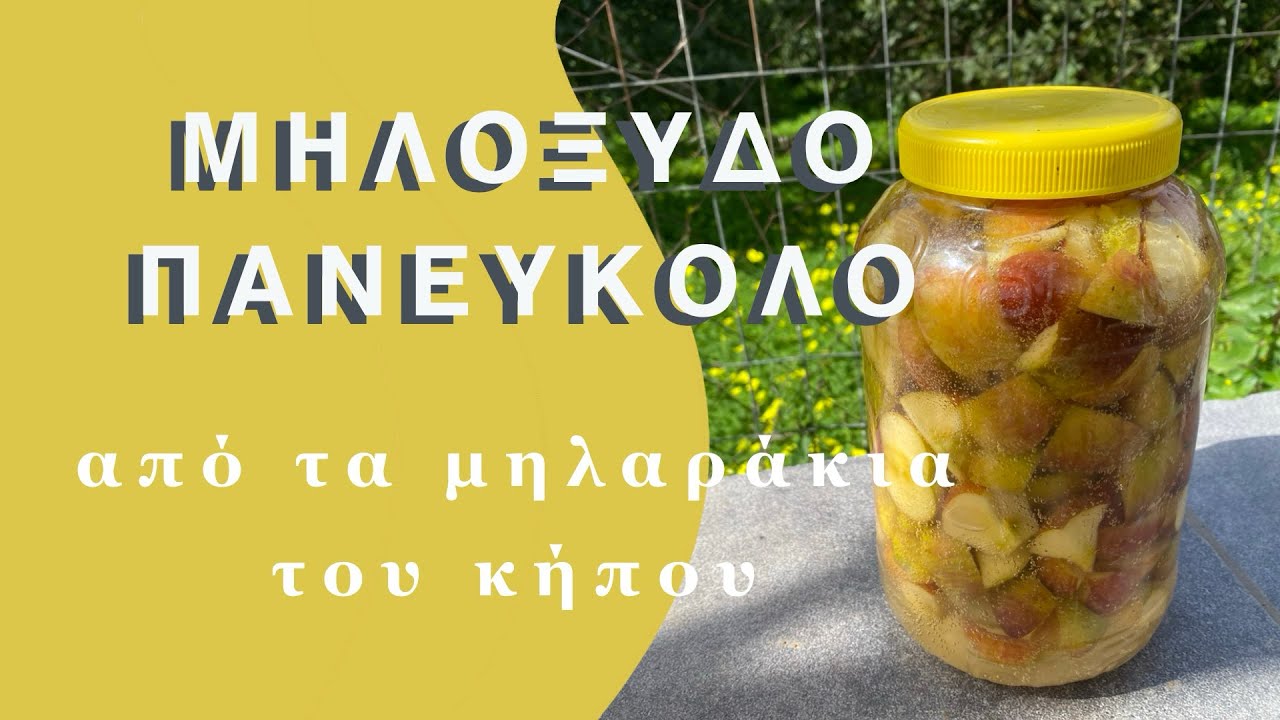 Φτιάξτε ΜΗΛΟΞΥΔΟ ΠΑΝΕΥΚΟΛΑ - από τα μηλαράκια του κήπου ή του μανάβη
