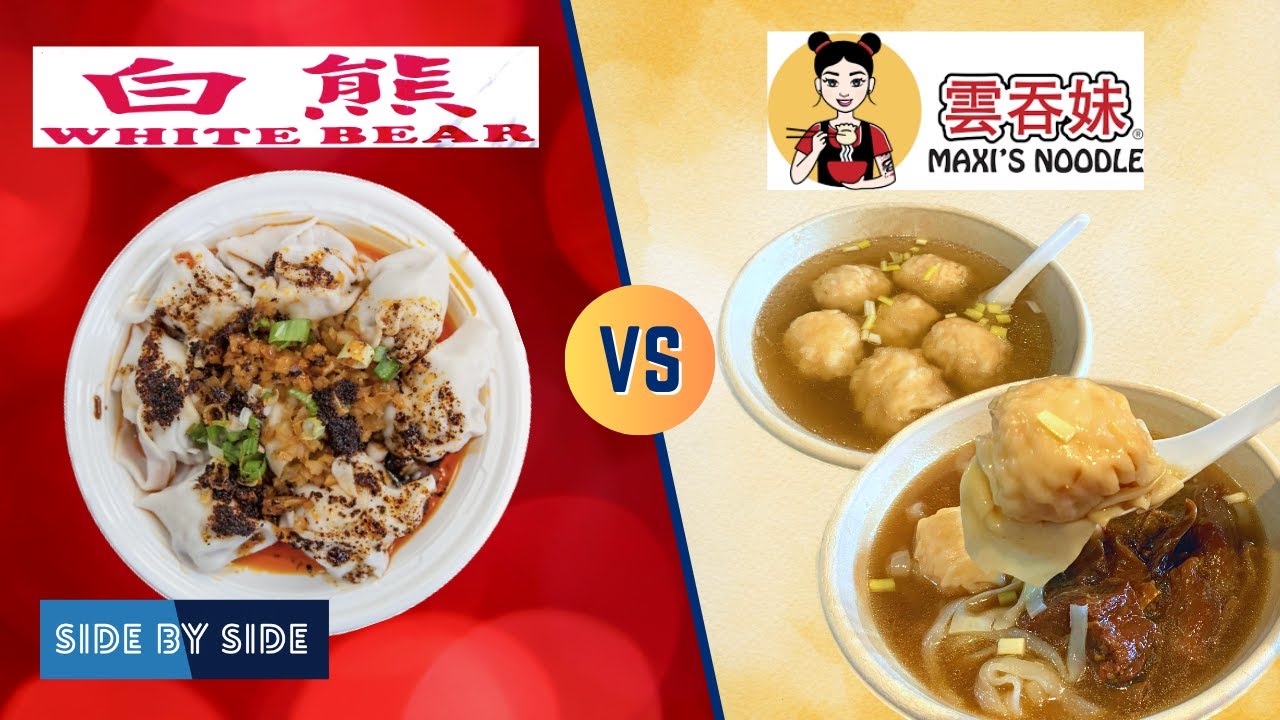The BEST WONTONS in Flushing - White Bear vs Maxi's Noodle