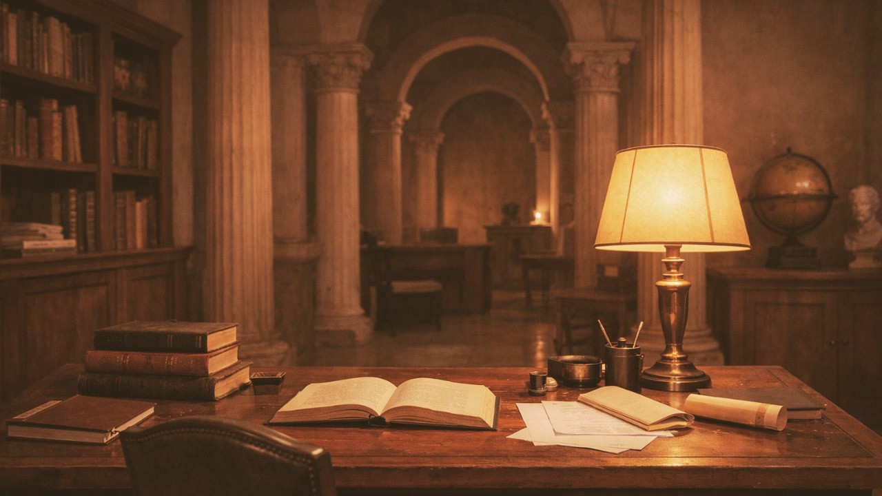 Quiet Interiors — Night Study Ambience | Roman Private Study
