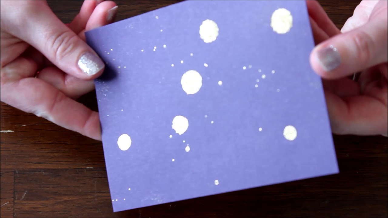 Heat Embossing With Water for a Golden Splatter - Laura's Stamp Pad