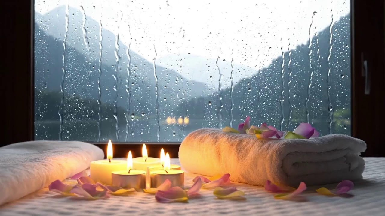 Rainy Day Spa Retreat 🌿 Calming Rain Sounds for Sleep, Study & Relaxation