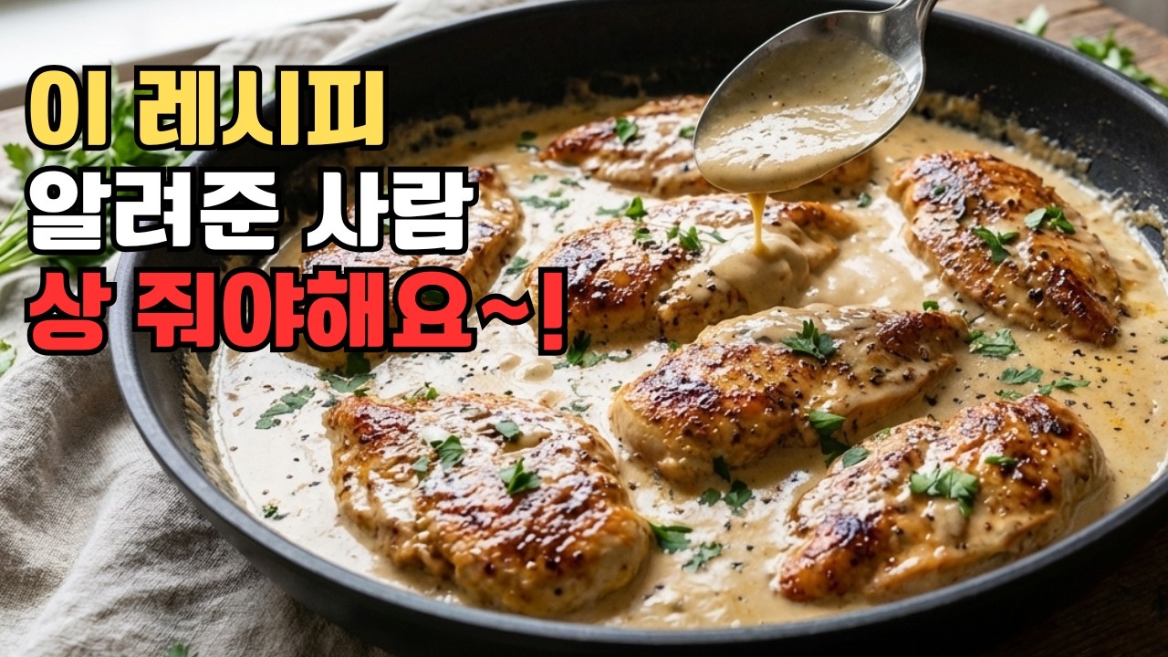 가슴살에  OO를 넣으면 최고의 맛이 됩니다!
