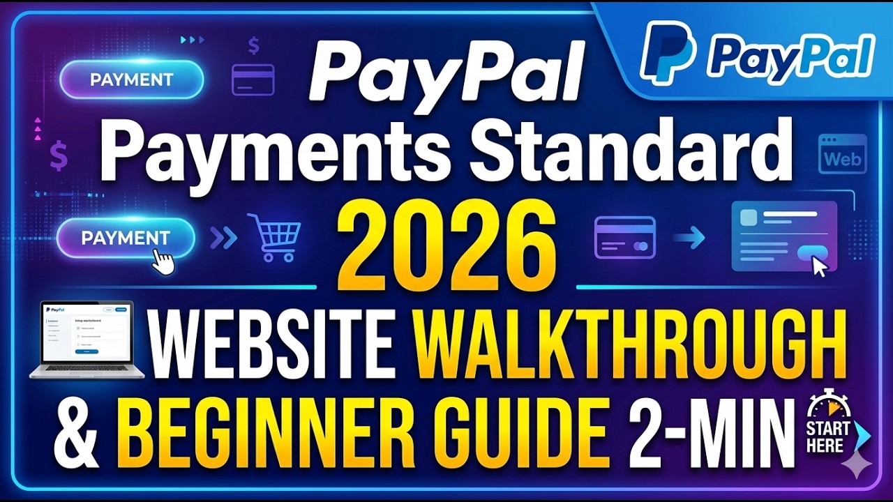 PayPal Payments Standard Explained 2026 Website Walkthrough & Beginner Guide 2 Min