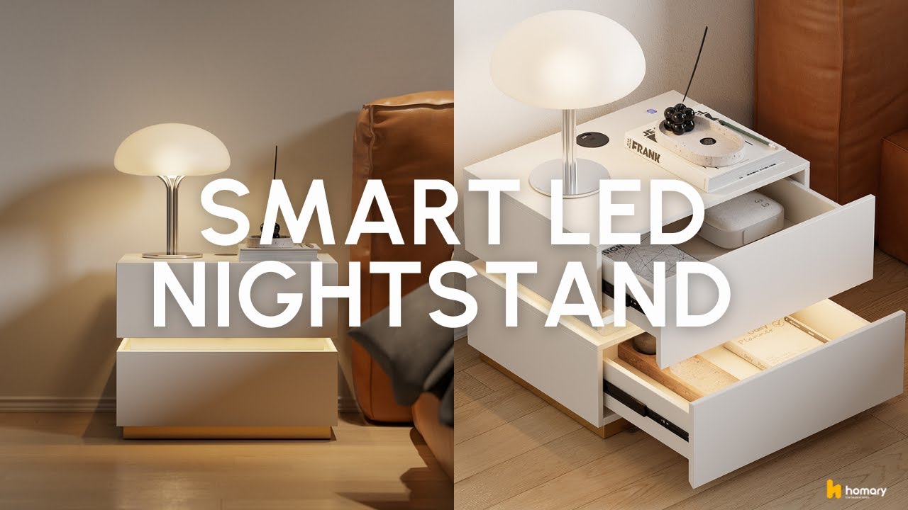HOMARY l Illuminate & Charge: Smart LED Nightstand Solutions