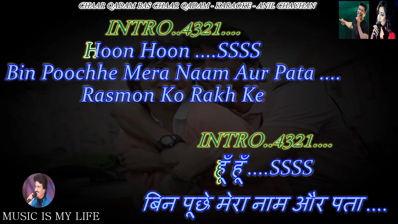 Chaar Kadam Karaoke With Scrolling Lyrics Eng. & हिंदी