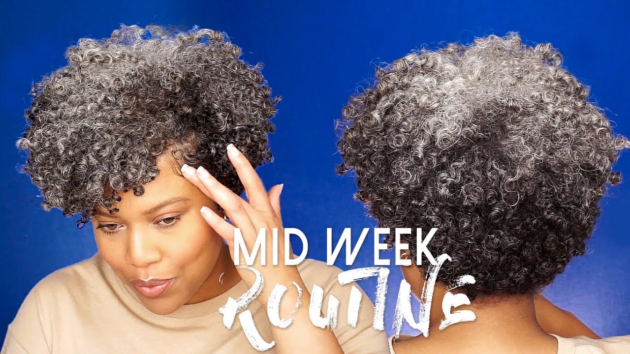 MY MIDWEEK NATURAL SILVER HAIR ROUTINE - HOW I REFRESH MY CURLS  // Samantha Pollack