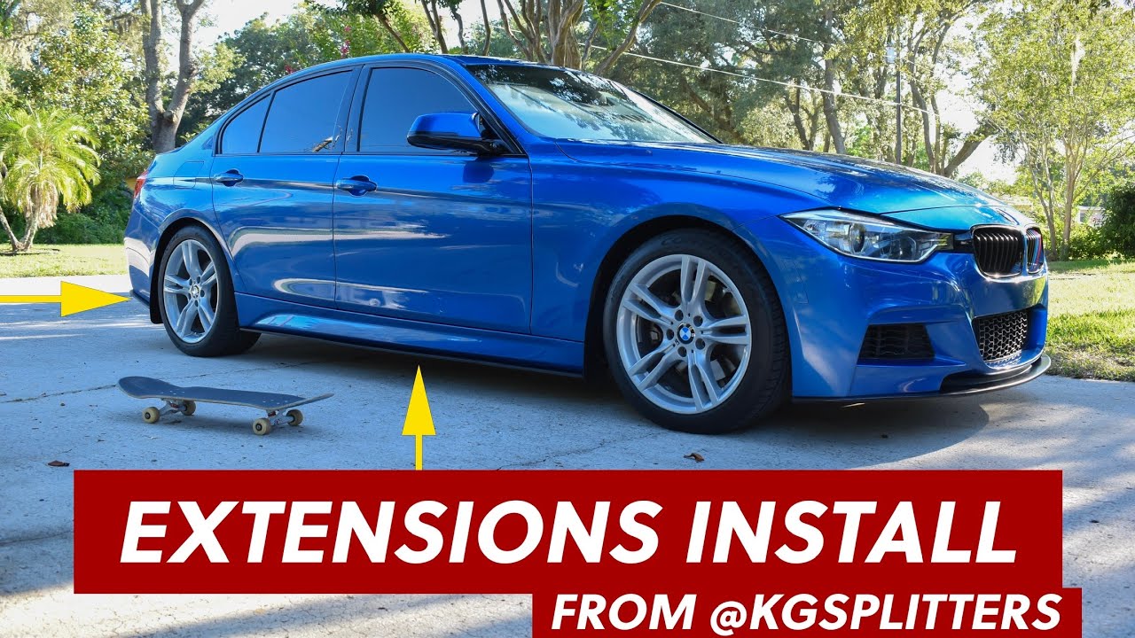 Установка боковых юбок и расширителей заднего бампера - BMW F30
