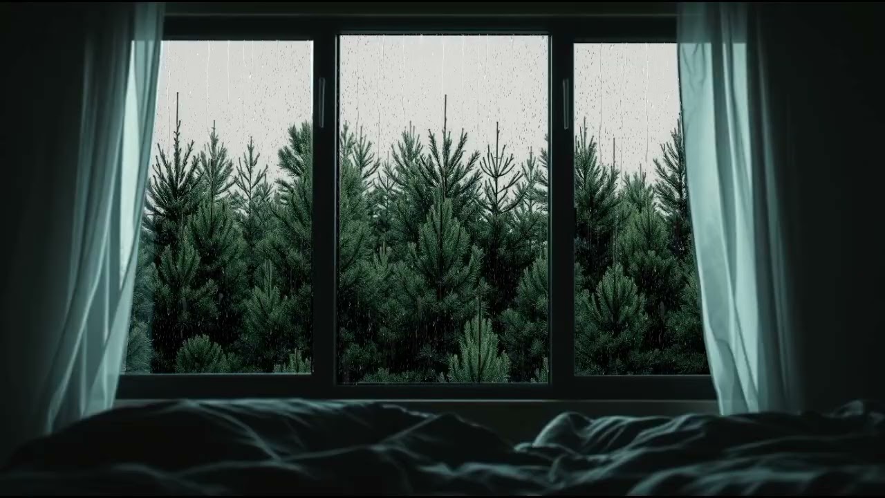 Rain on Window 🌧️ Soft Rain Sounds for Deep Sleep & Peaceful Night @Irfan_Rain03 