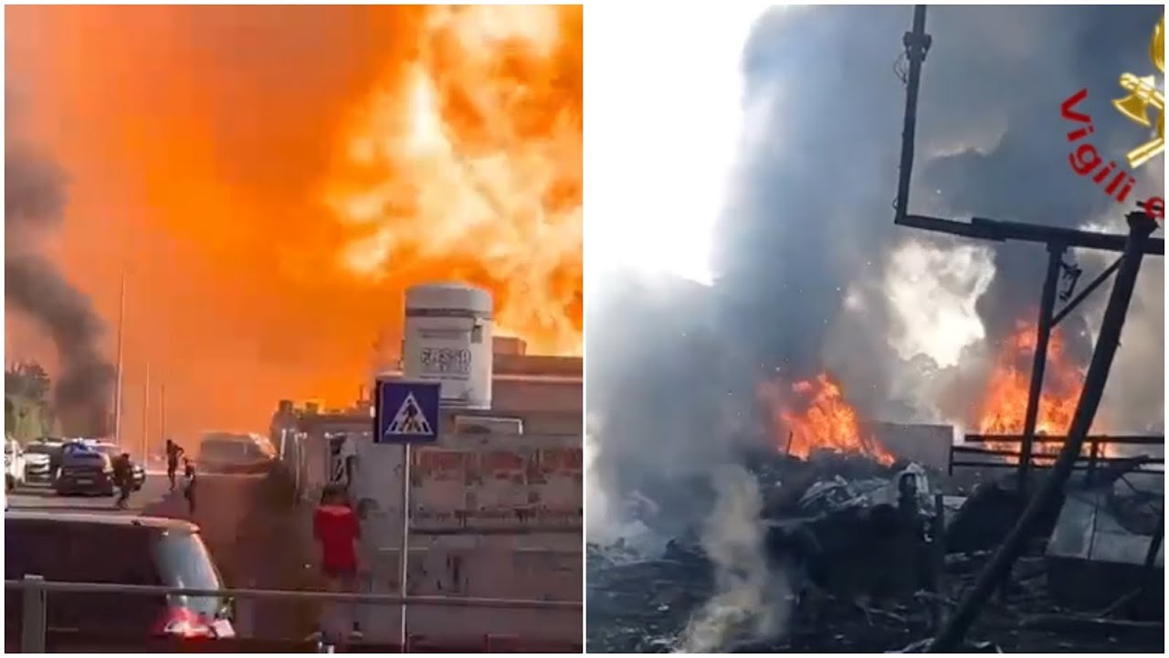 Esplosione a Roma in un distributore di benzina: il boato, le fiamme e i soccorsi