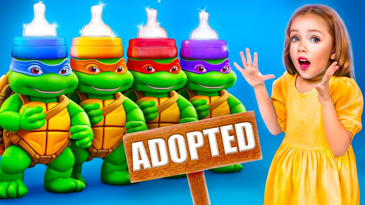 I Was Adopted by Ninja Turtles! Teenage Mutant Ninja Turtles in Real Life!