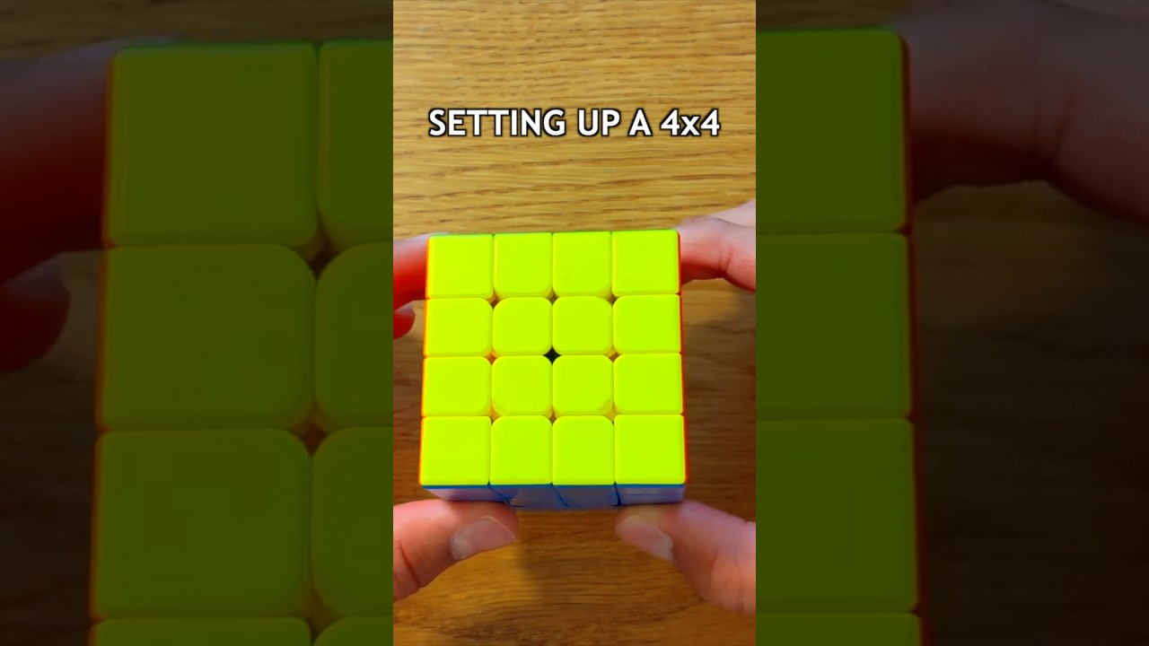 Setting up a 4x4 #speedcubing #4x4 #shorts