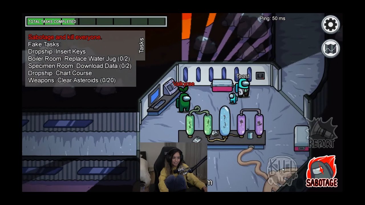 Valkyrae Punishes Disguised Toast in Among Us! She Marinated him before it was a thing?! *Marinara*