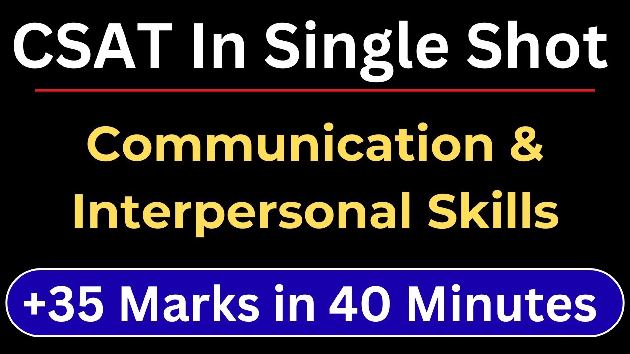 UPPCS CSAT in Single Shot...+35 Marks in 40 Minutes !!