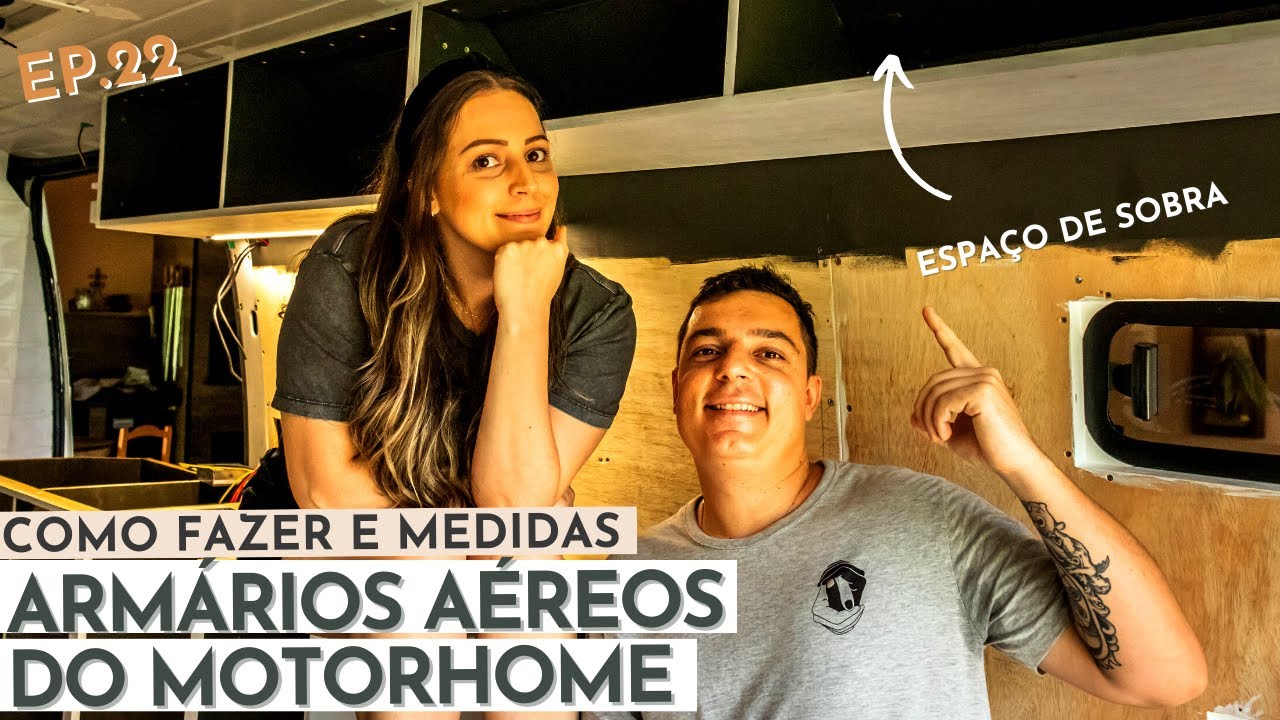 [PASSO A PASSO] Como fazer os ARMÁRIOS AÉREOS do MOTORHOME | Móveis da van artesanal