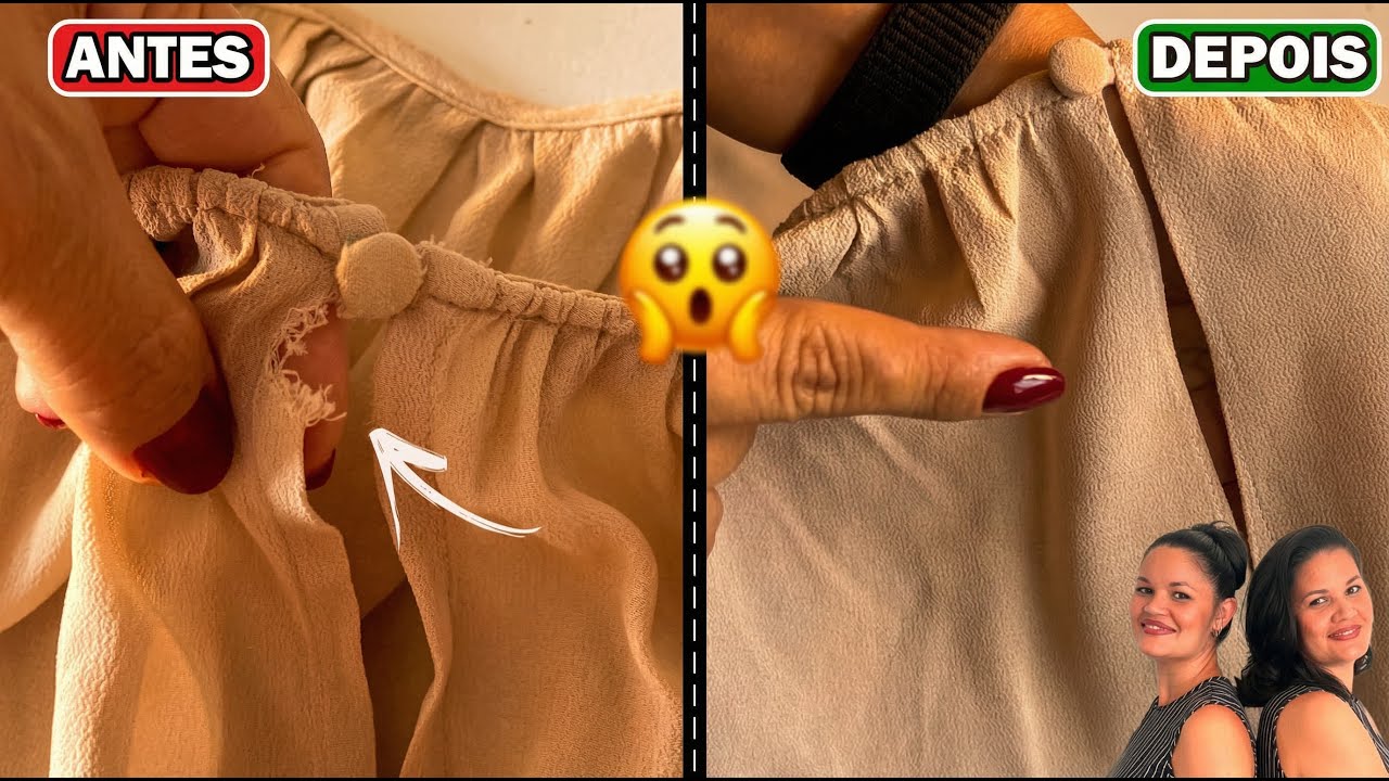 CONSERTO DE RASGO EM BLUSA Disseram Que Não Tinha Jeito, Mas Tinha Sim!