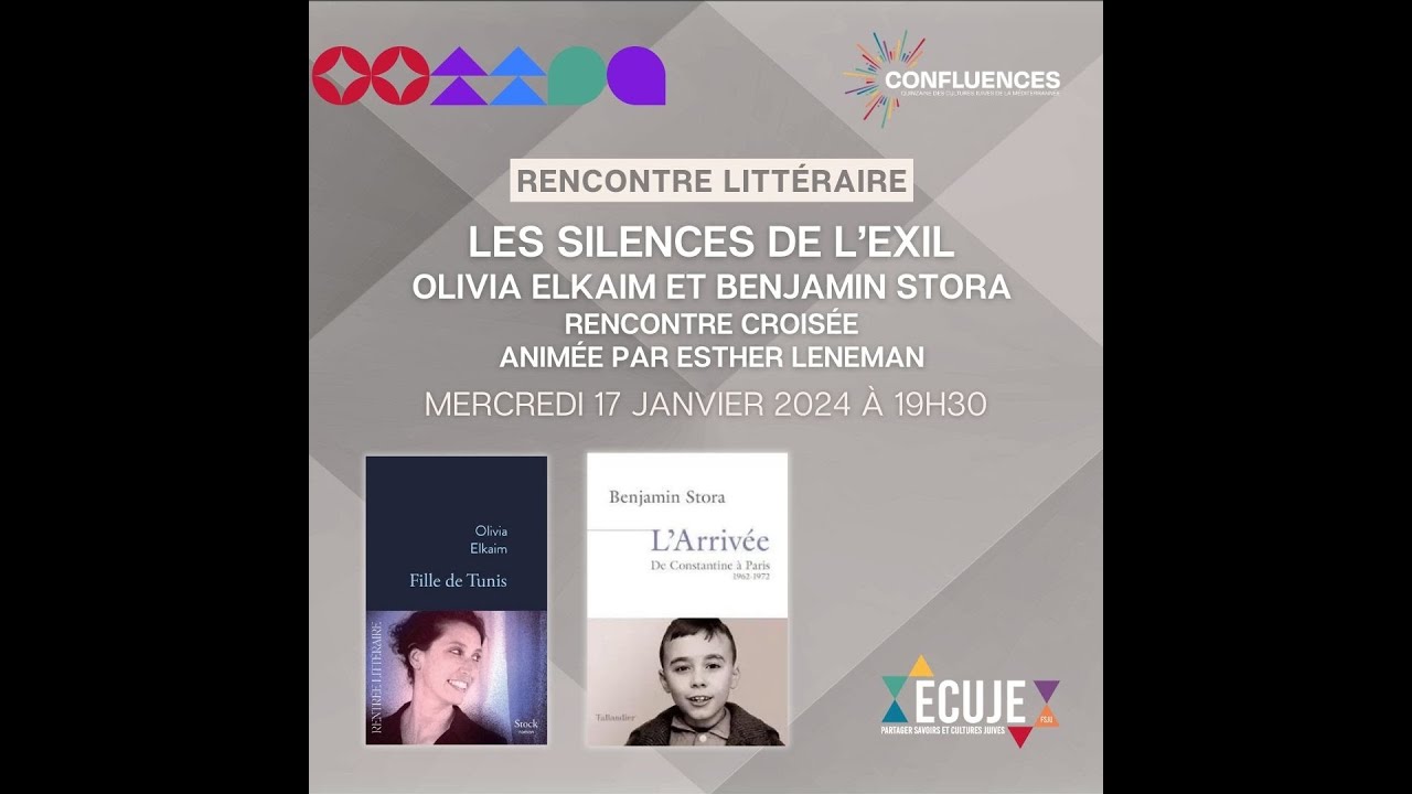 Les silences de l'exil : Olivia Elkaim et Benjamin Stora-Rencontre croisée animée par Esther Leneman