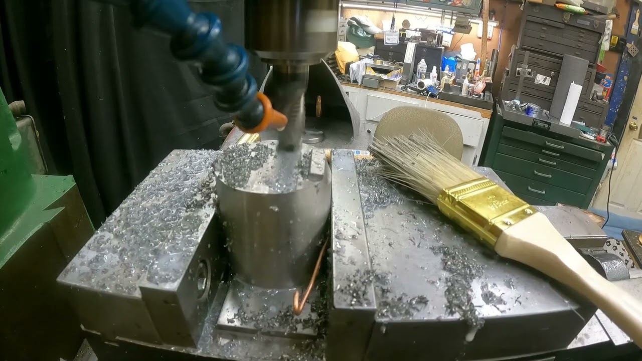 Hinge cylinder, milling, flood coolant. part 6