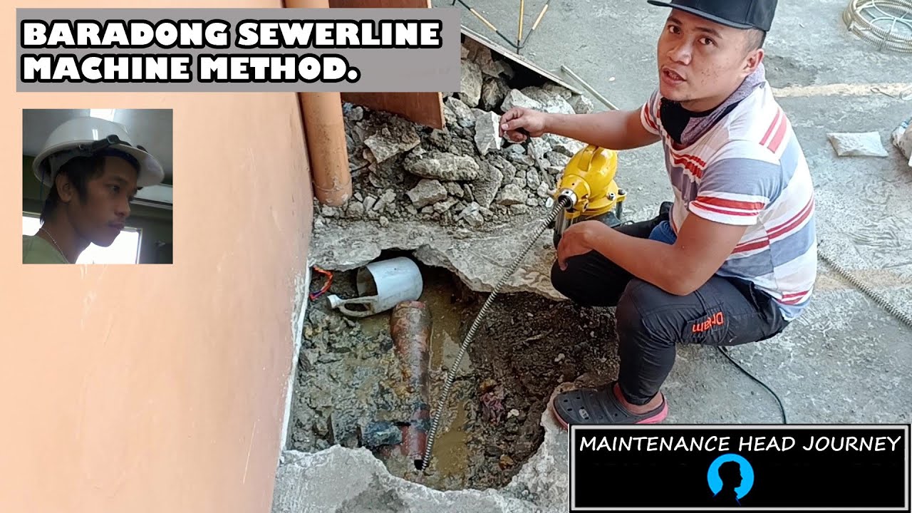 Baradong sewer line. Declogging Pipe using Dredging machine