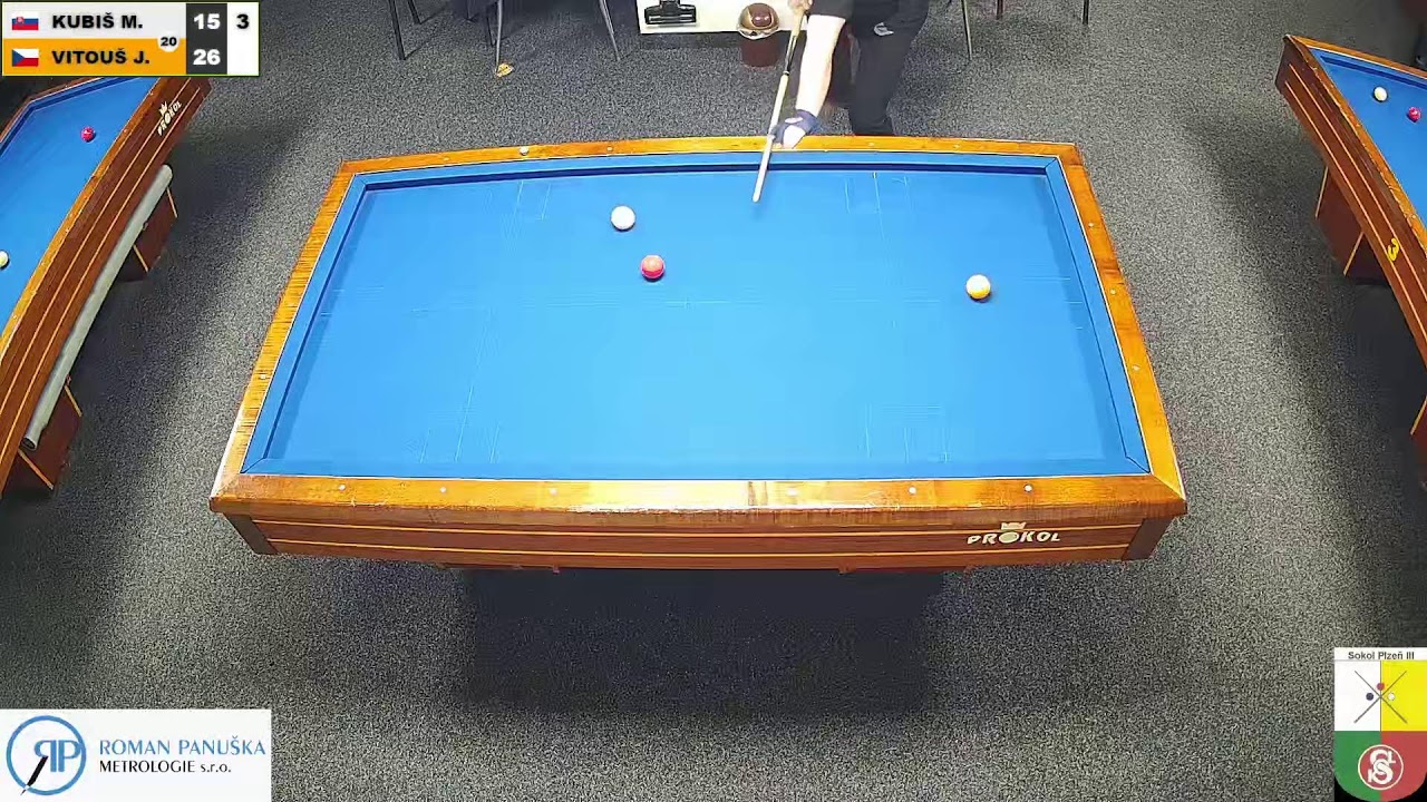 Czech league | 3-cushion | 1st class | 9th round | Marián Kubiš v Jan Vitouš