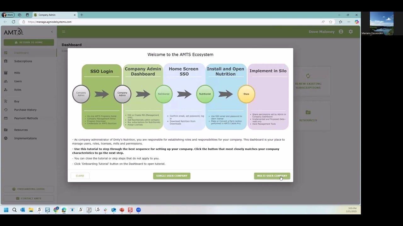 Walk Through Account Creation as a Company Admin