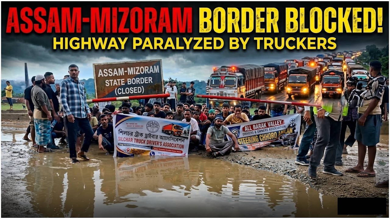 Assam-Mizoram border tension as truckers block highway over alleged harassment