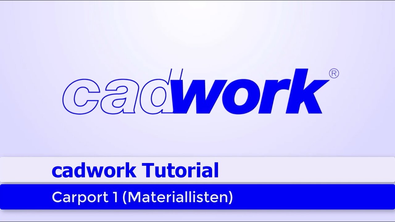 cadwork Tutorial 2020 17 2 Carport Materiallisten